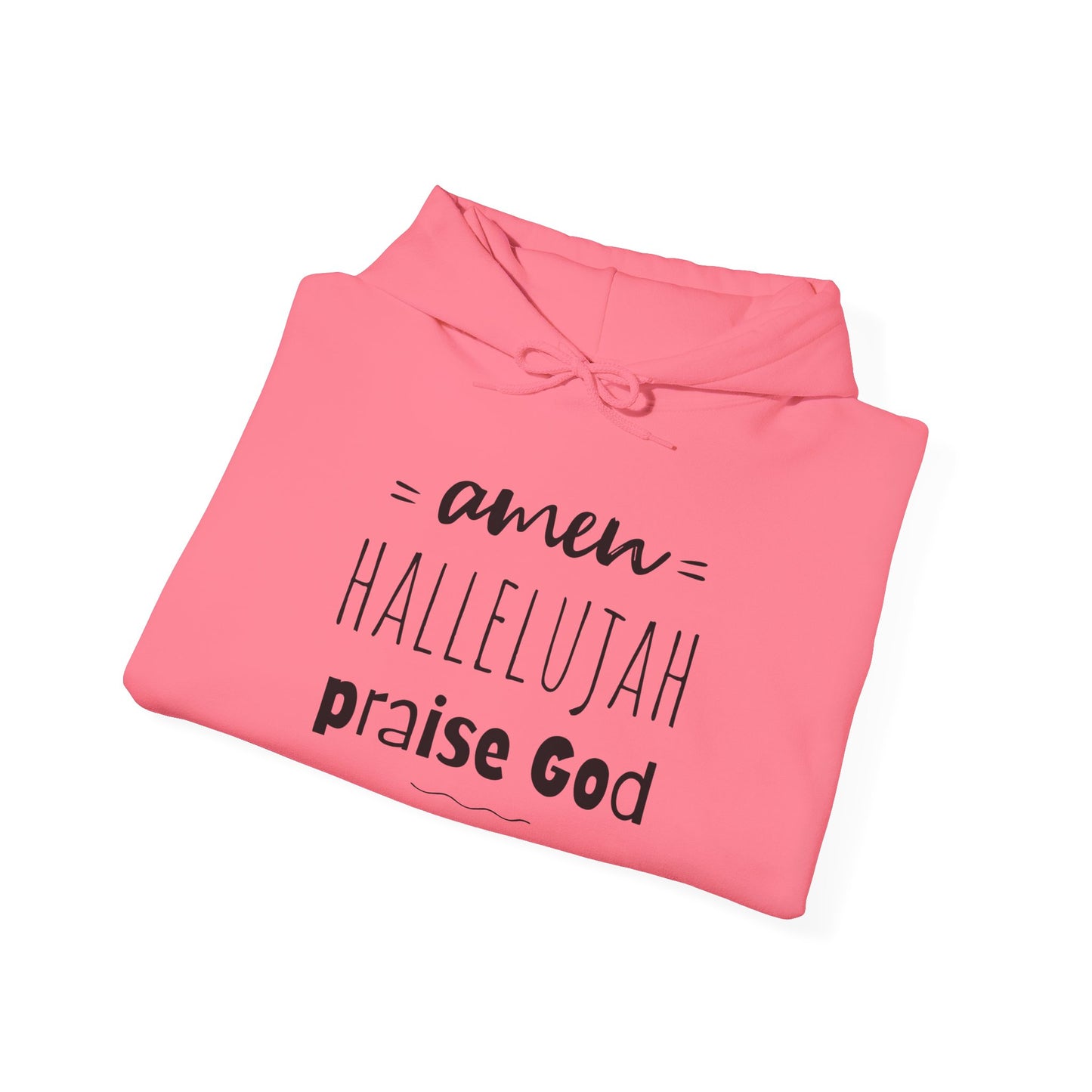 Christian Hoodie Amen Hallelujah Praise God Faith Apparel Christian Merch Jesus Hoodie Unisex Heavy Blend™ Hooded Sweatshirt