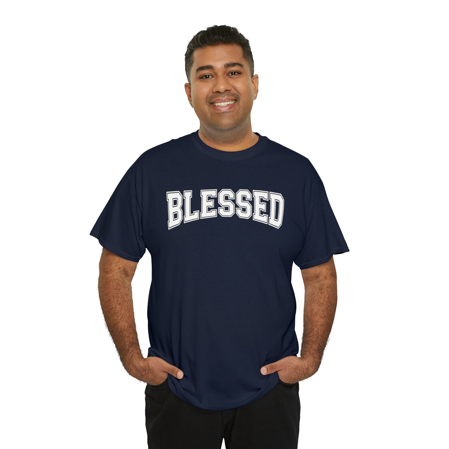 Blessed Varsity Style Unisex Heavy Cotton Tee