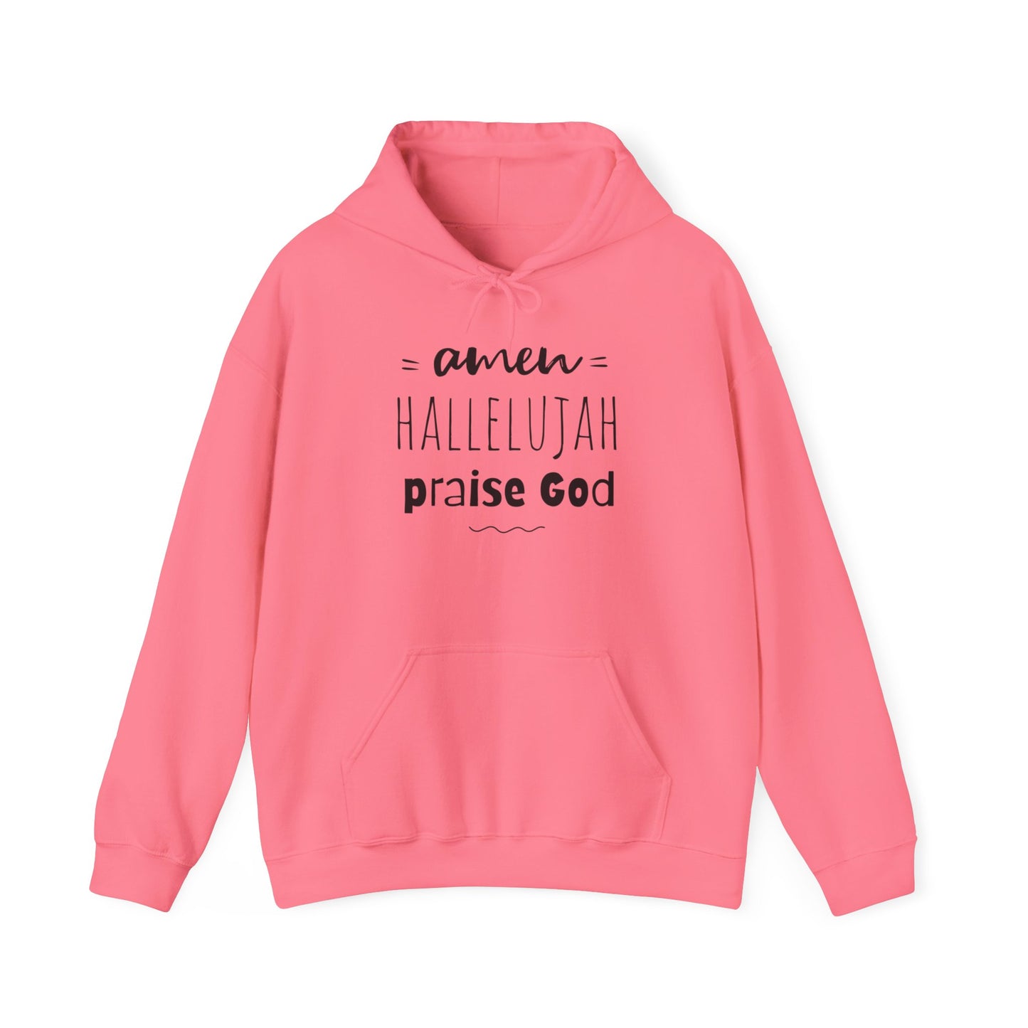 Christian Hoodie Amen Hallelujah Praise God Faith Apparel Christian Merch Jesus Hoodie Unisex Heavy Blend™ Hooded Sweatshirt