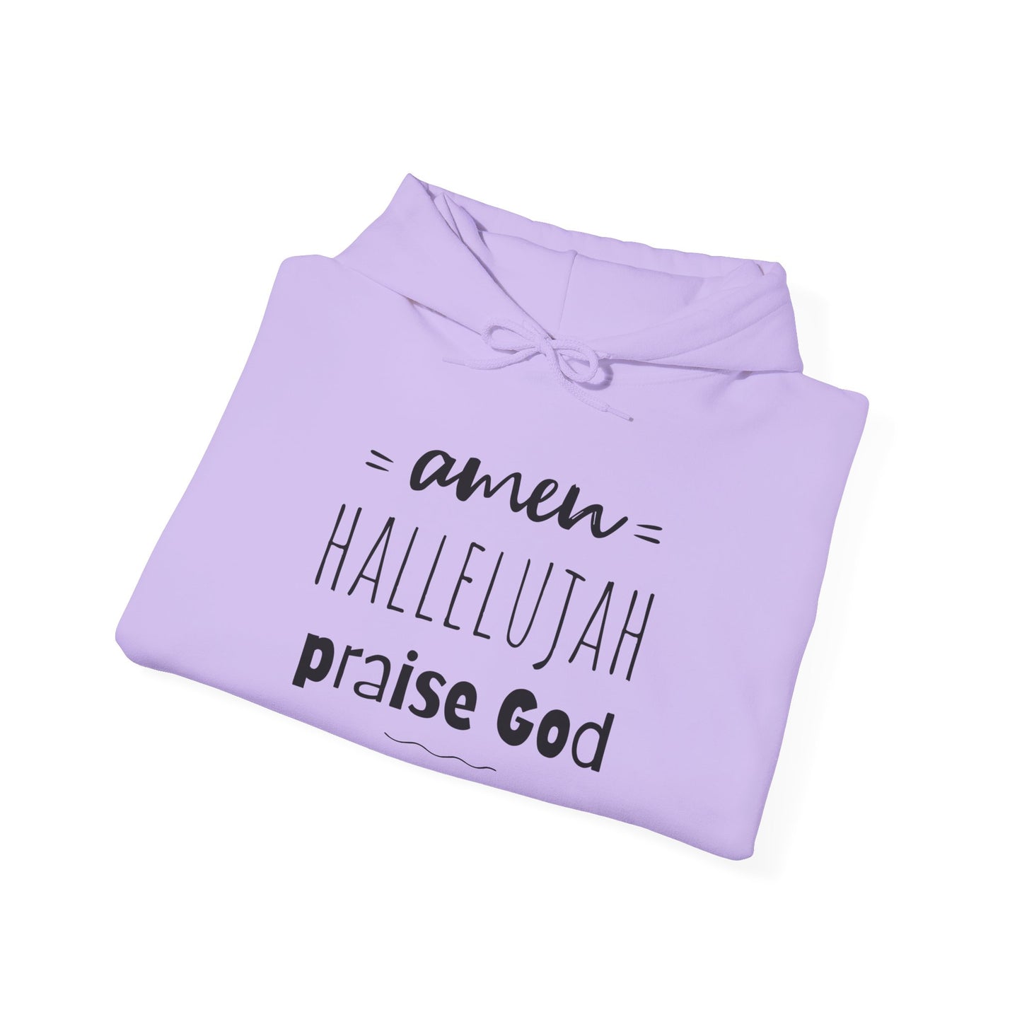 Christian Hoodie Amen Hallelujah Praise God Faith Apparel Christian Merch Jesus Hoodie Unisex Heavy Blend™ Hooded Sweatshirt