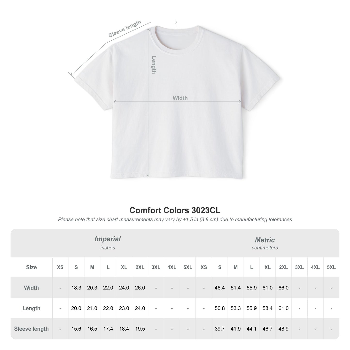 Women's Cropped Boxy Tee — "Every Good & Perfect Gift Is From Above" Faith Graphic