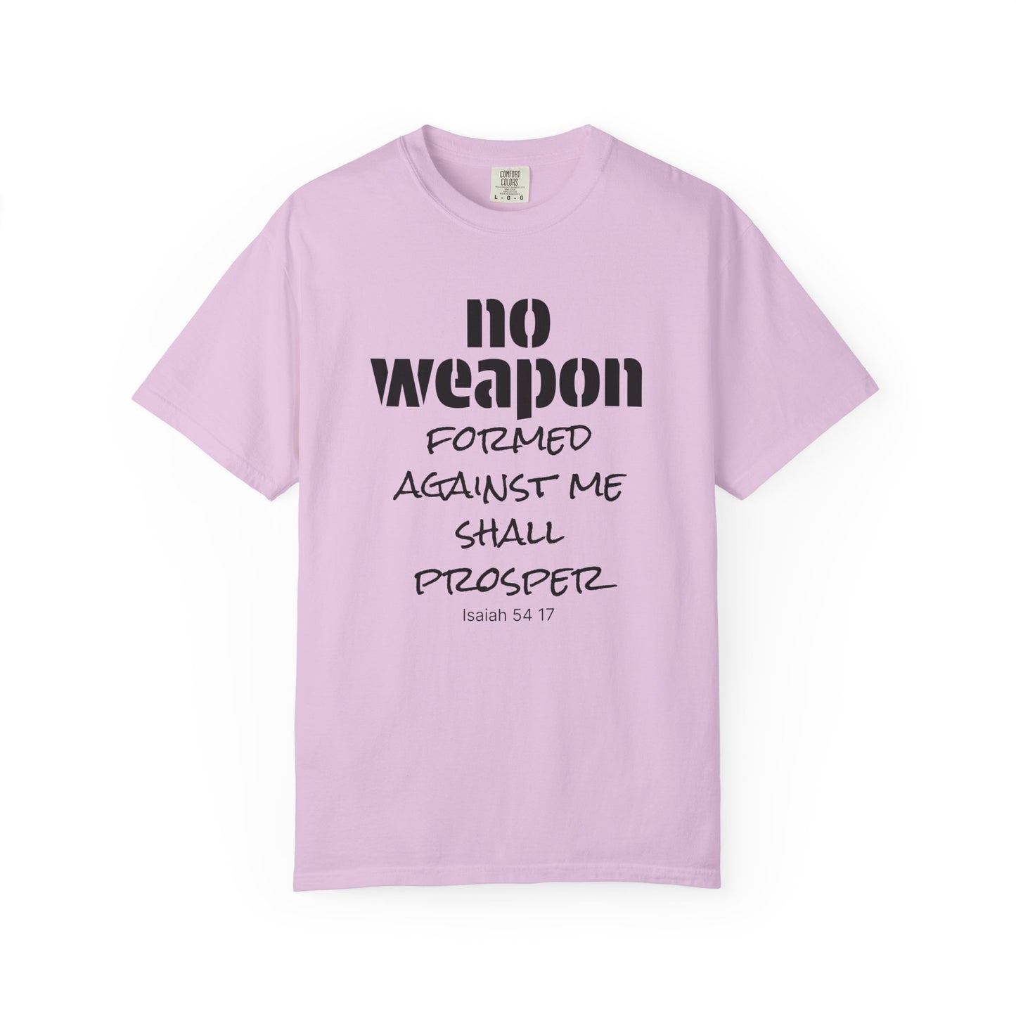 No Weapon Formed T-Shirt — Isaiah 54:17 Inspirational Christian Tee