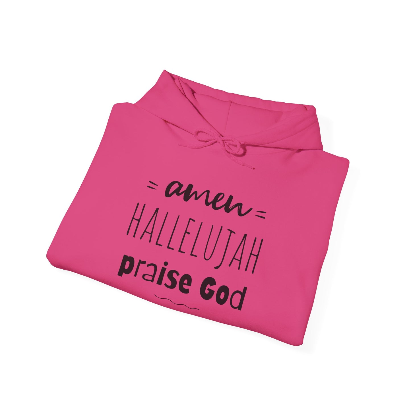 Christian Hoodie Amen Hallelujah Praise God Faith Apparel Christian Merch Jesus Hoodie Unisex Heavy Blend™ Hooded Sweatshirt