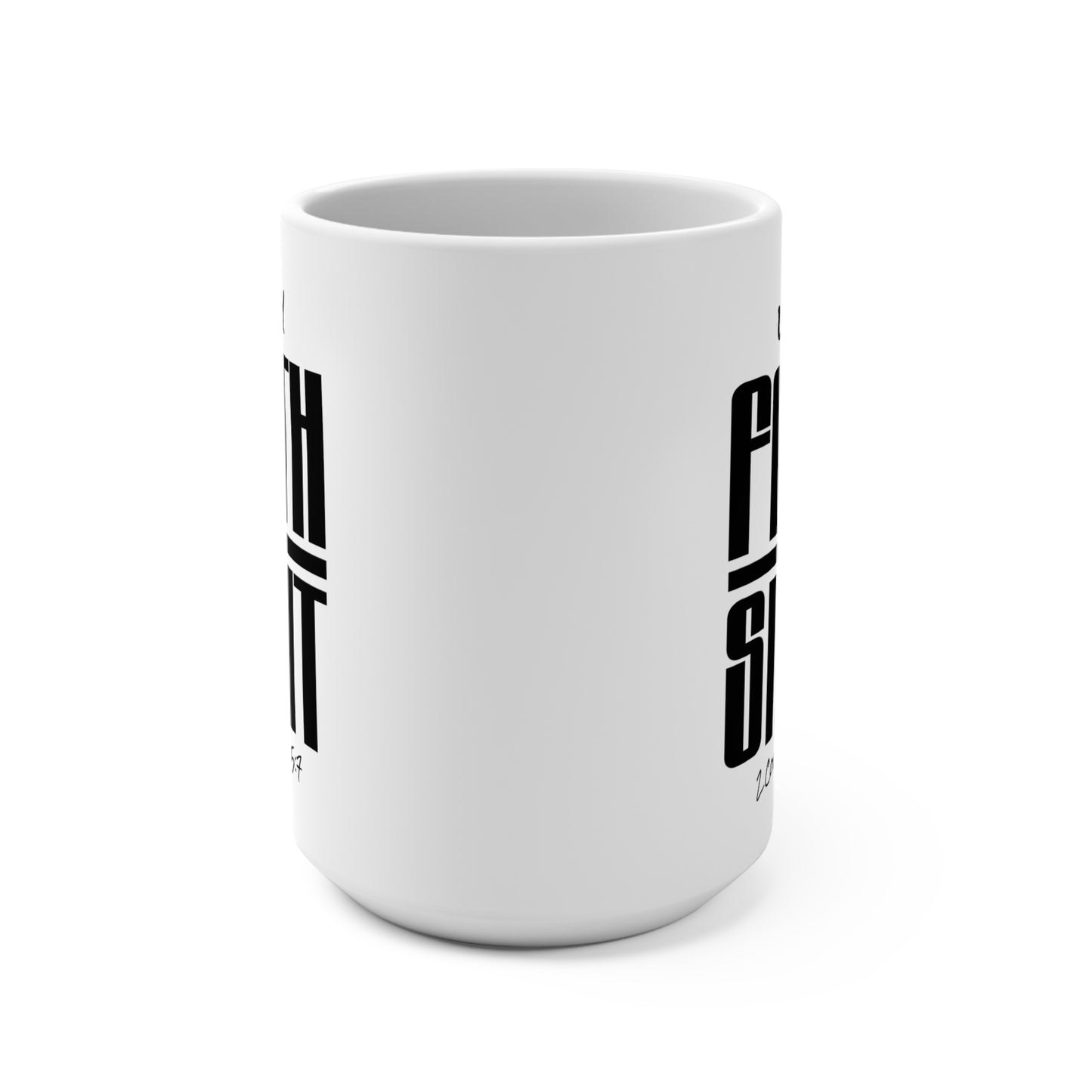 Live By Faith Not By Sight 15oz Inspirational Ceramic Mug — 2 Corinthians 5:7 Coffee Cup