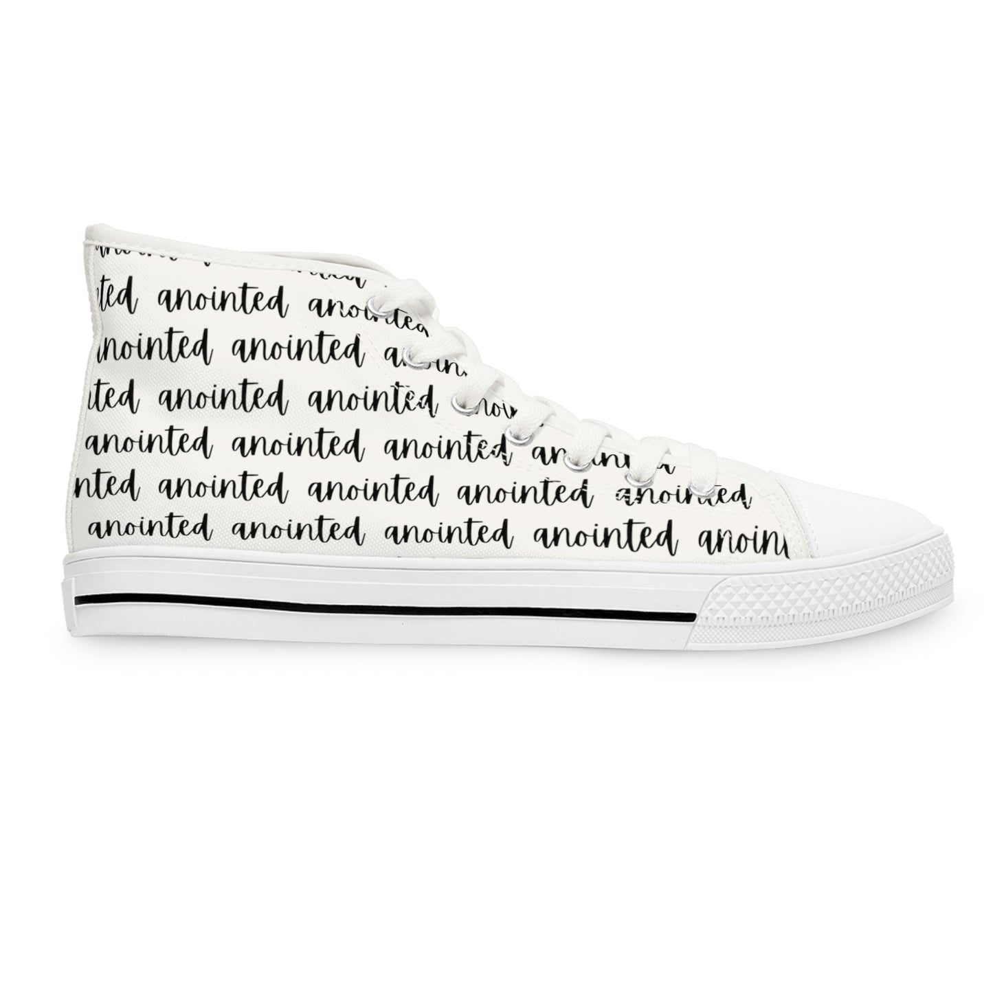 Anointed Shoes, Christian Streetwear, Women's High Top Sneakers, Christian Merch