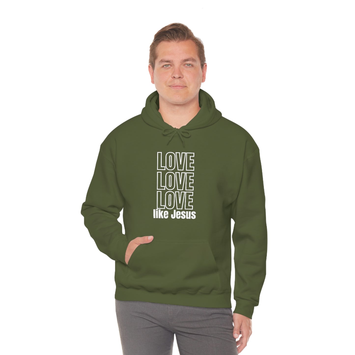 Love Like Jesus Sweatshirt, Jesus Hoodie, Gospel Hoodie, Christian Merch, Christian Apparel Unisex Heavy Blend Hooded Sweatshirt