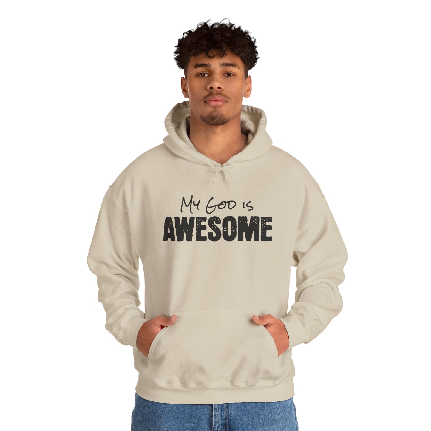 Christian Hoodie — "My God Is Awesome" Faith Pullover