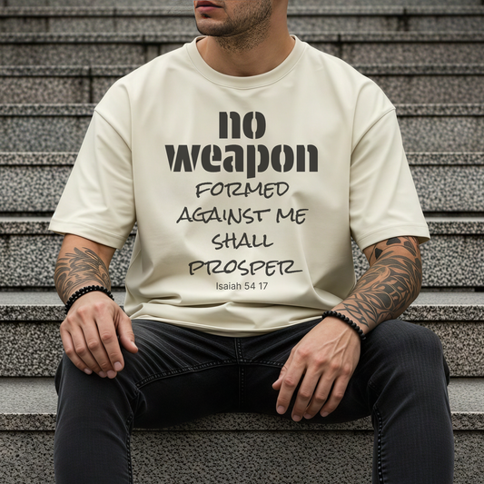 No Weapon Formed T-Shirt — Isaiah 54:17 Inspirational Christian Tee