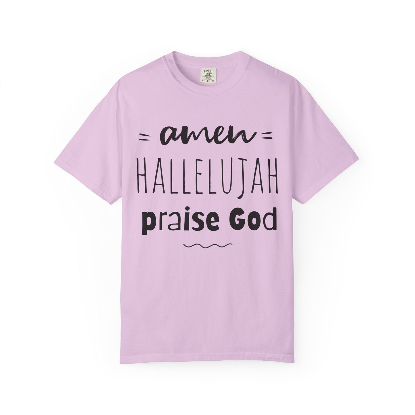 Christian Praise T-Shirt — "Amen Hallelujah Praise God" Faith Tee
