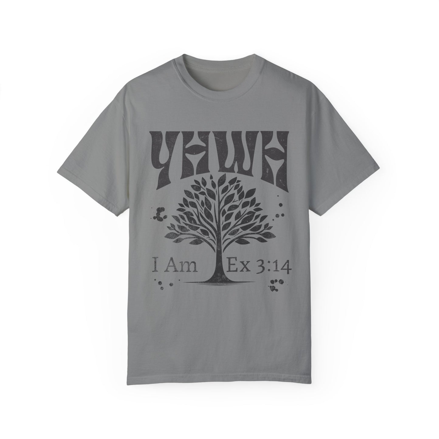 YHWH Tree of Life I Am That I Am Exodus 3:14 Retro Yahweh Christian Graphic Tee Comfort Colors Unisex Garment-Dyed T-shirt