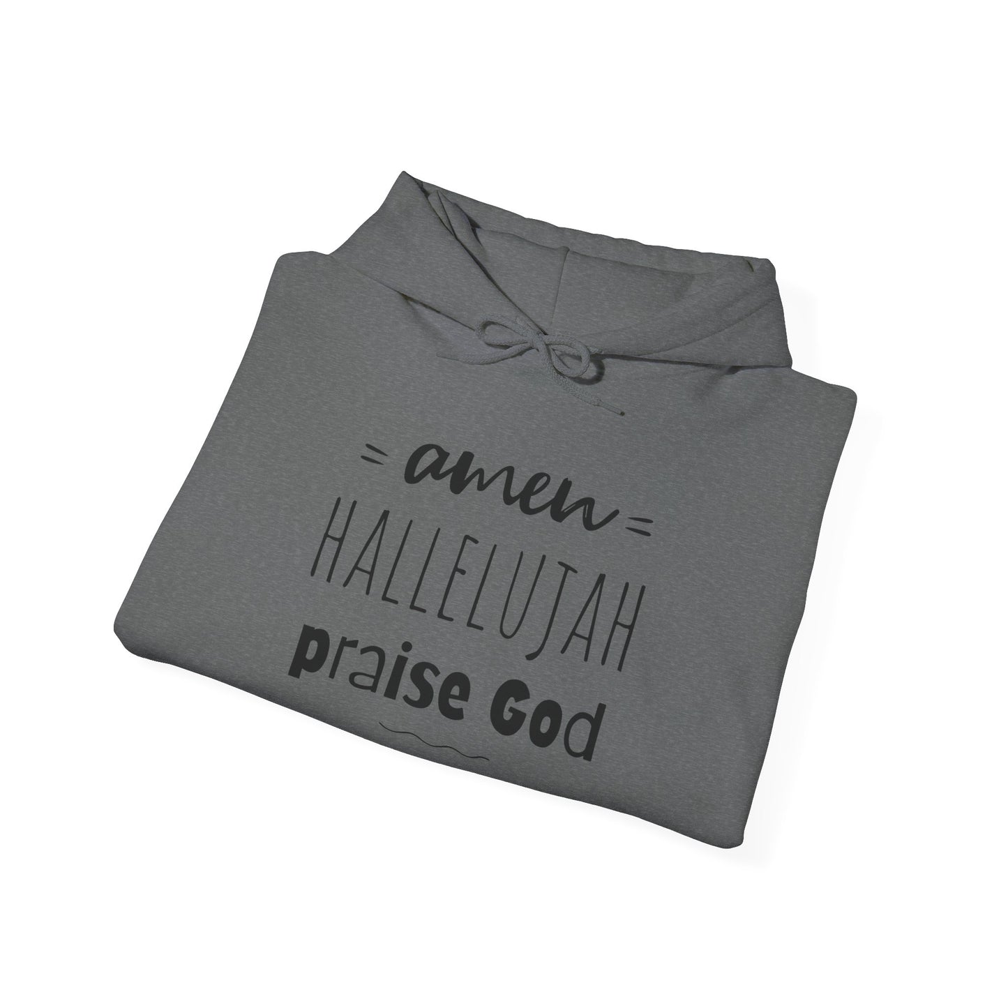 Christian Hoodie Amen Hallelujah Praise God Faith Apparel Christian Merch Jesus Hoodie Unisex Heavy Blend™ Hooded Sweatshirt