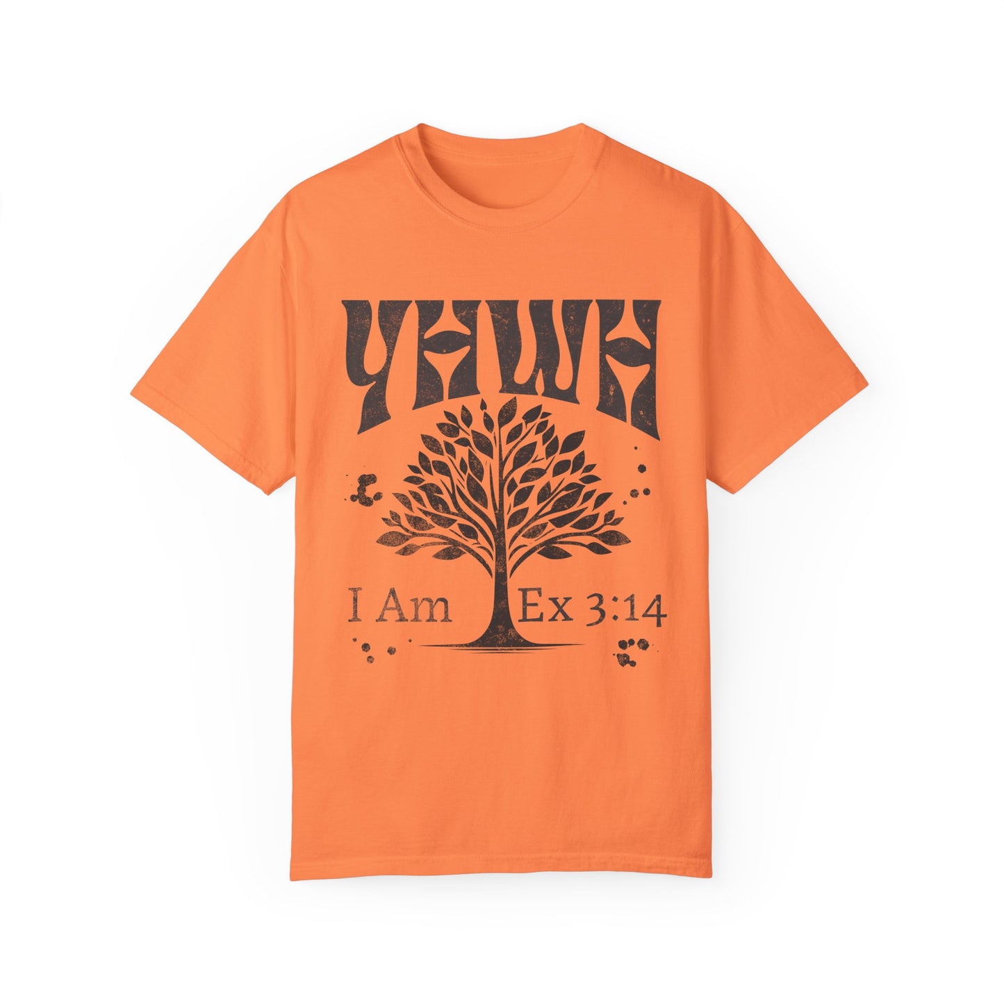 YHWH Tree of Life I Am That I Am Exodus 3:14 Retro Yahweh Christian Graphic Tee Comfort Colors Unisex Garment-Dyed T-shirt