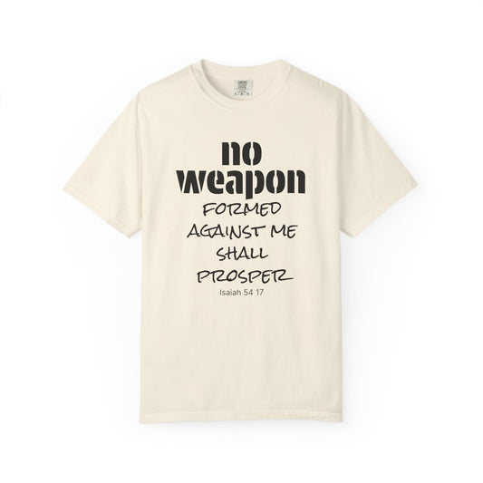 No Weapon Formed T-Shirt — Isaiah 54:17 Inspirational Christian Tee