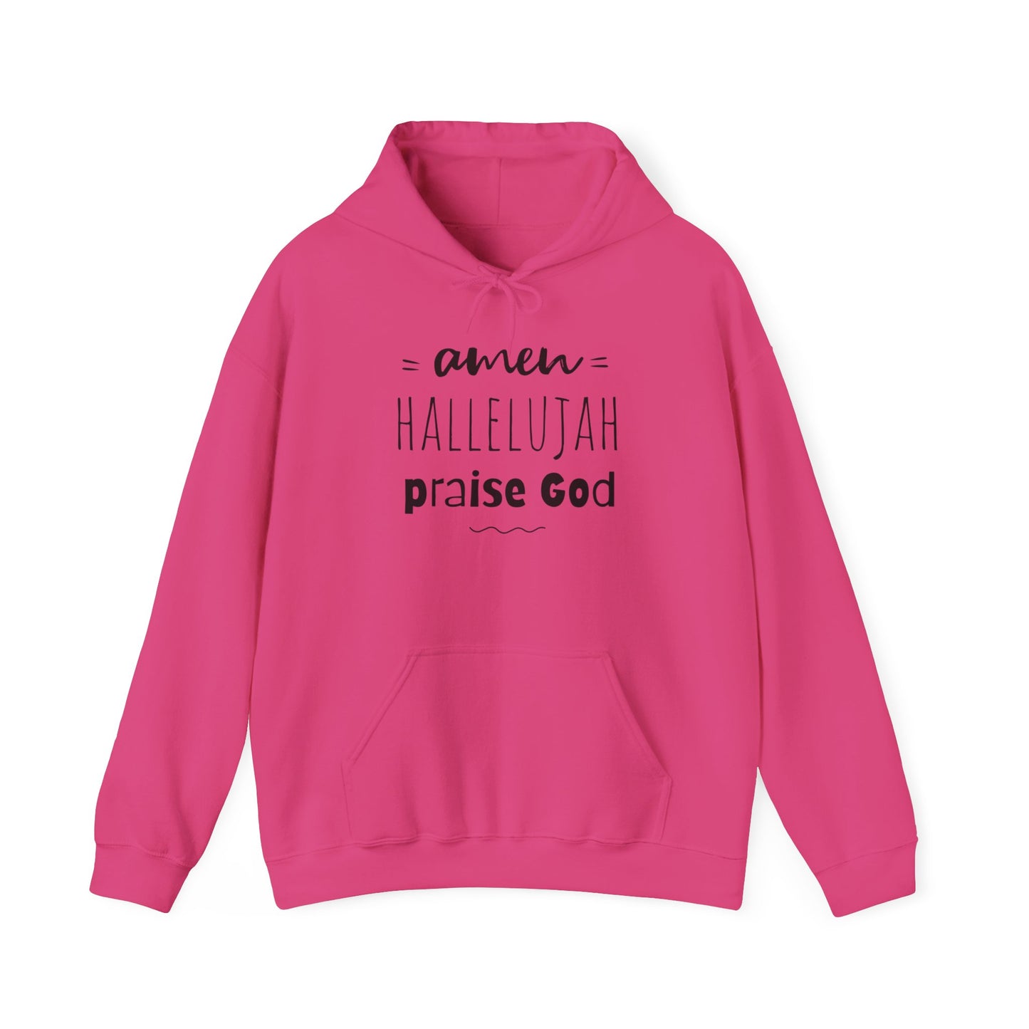Christian Hoodie Amen Hallelujah Praise God Faith Apparel Christian Merch Jesus Hoodie Unisex Heavy Blend™ Hooded Sweatshirt