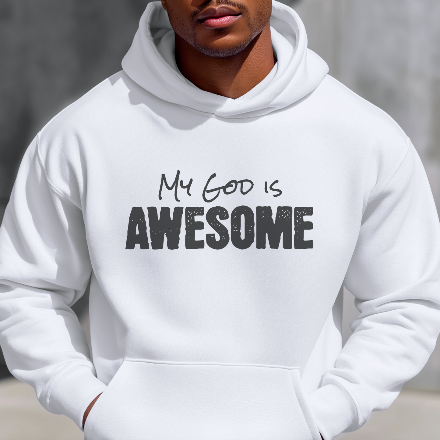Christian Hoodie — "My God Is Awesome" Faith Pullover