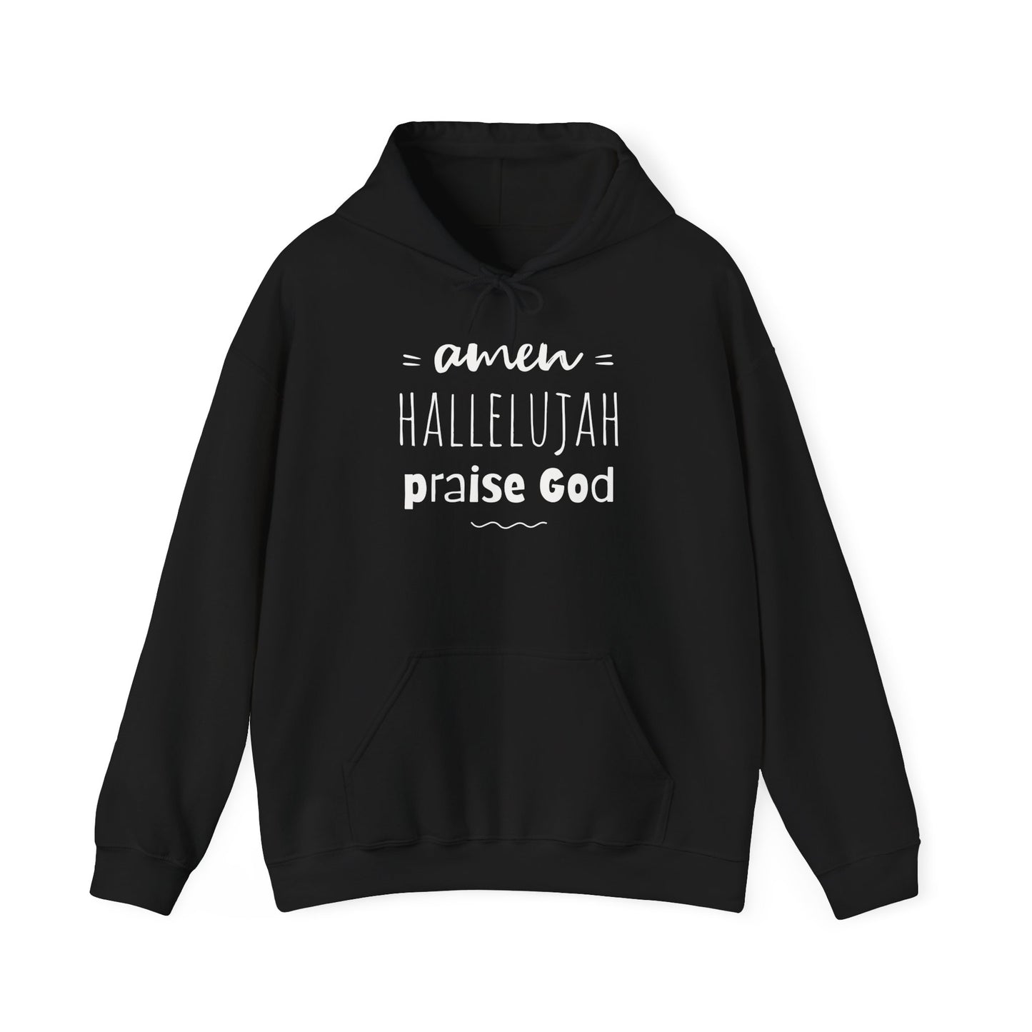 Christian Hoodie - "Amen Hallelujah Praise God" Faith Pullover