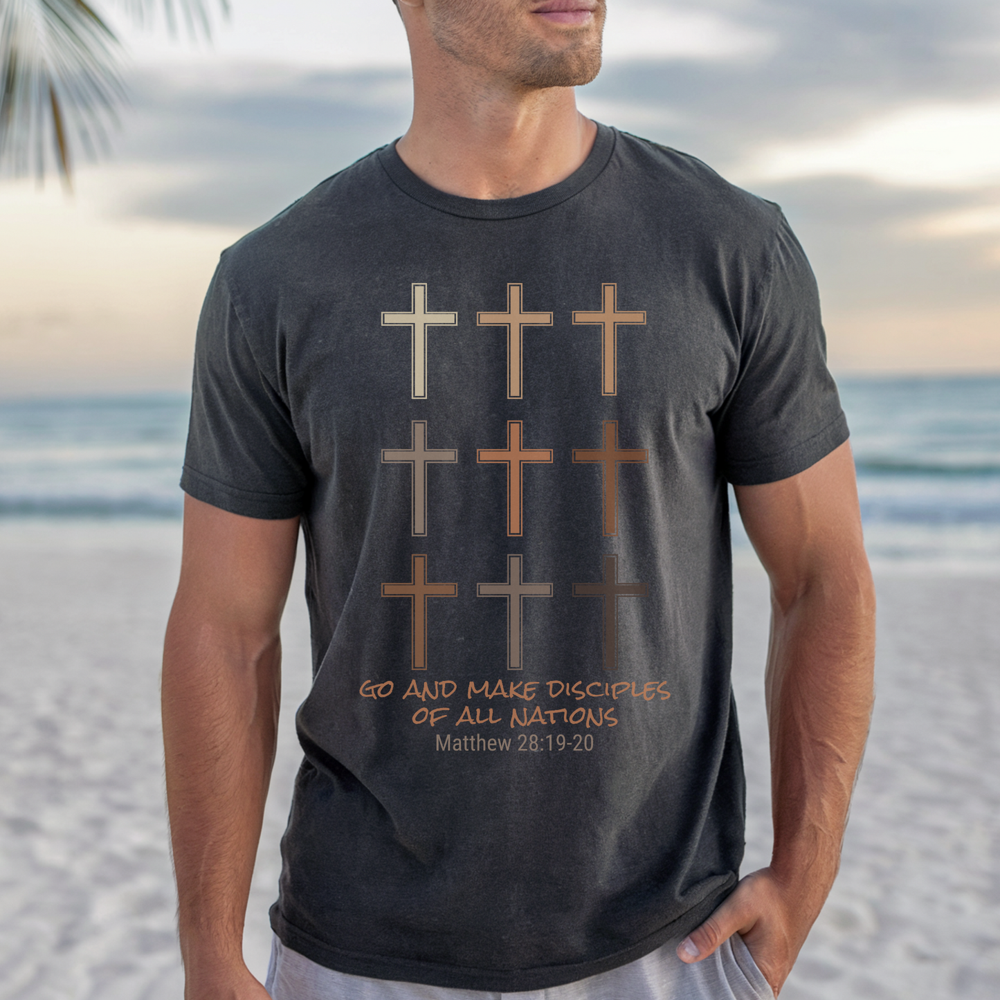 Christian Crosses T-Shirt — "Go and Make Disciples" Scripture Tee