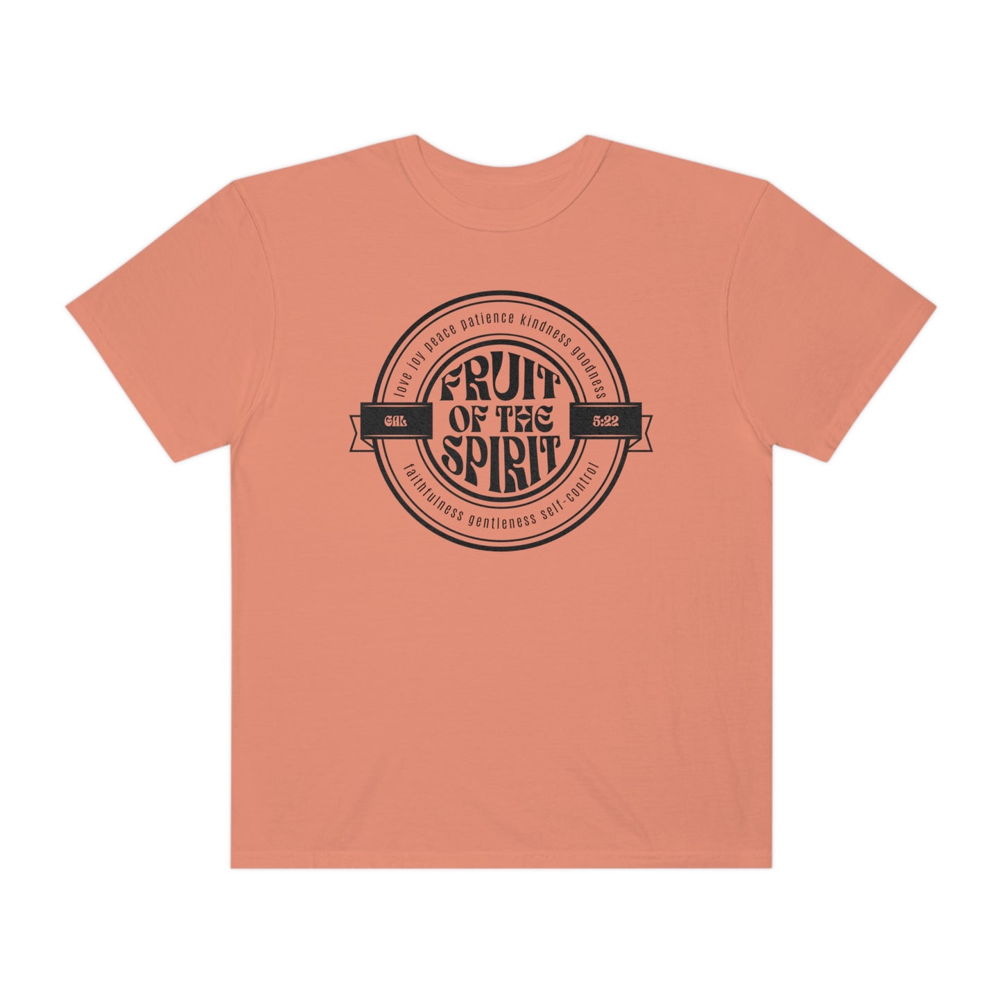 The Fruit Of the Spirit Christian Retro Graphic Tee, Unisex Garment-Dyed T-shirt