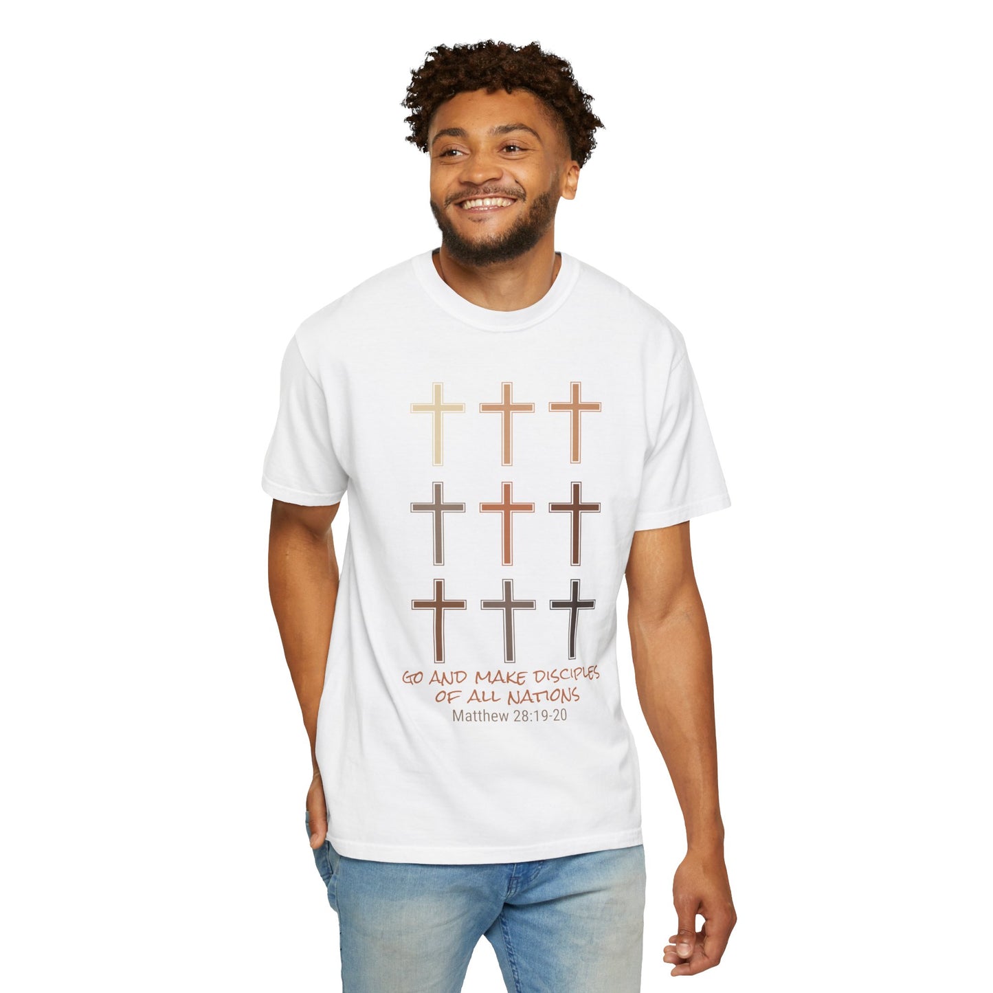 Christian Crosses T-Shirt — "Go and Make Disciples" Scripture Tee