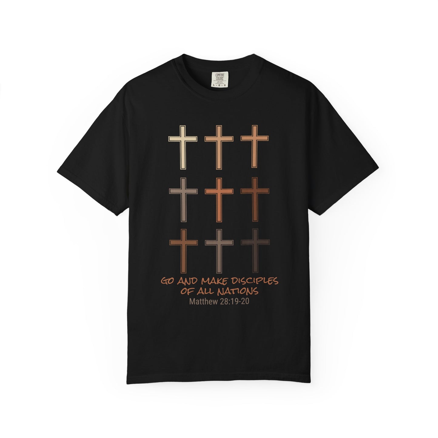 Christian Crosses T-Shirt — "Go and Make Disciples" Scripture Tee
