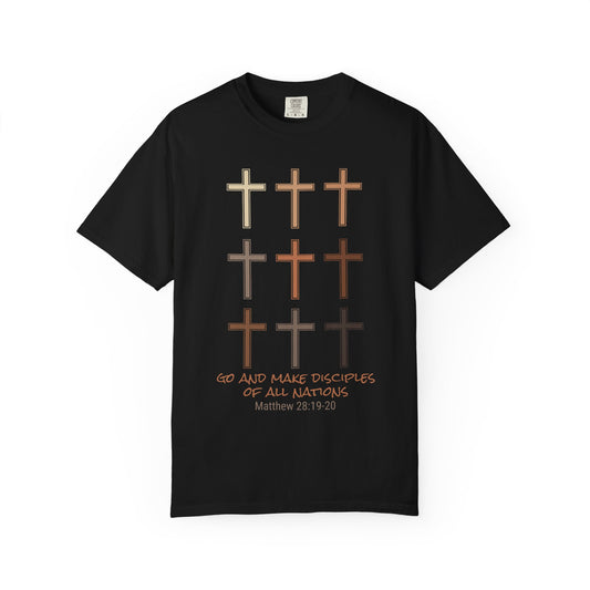 Christian Crosses T-Shirt — "Go and Make Disciples" Scripture Tee