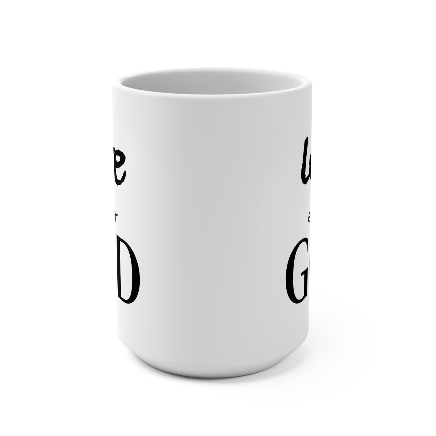 15oz Coffee Mug — "Latte Go & Let God" Inspirational Christian Coffee Cup