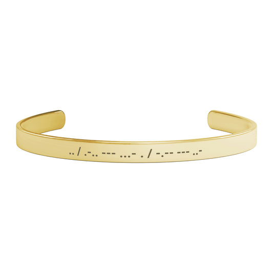 Morse Code Bracelet Women, I Love You Cuff Bracelet, Gift for Mom, Wife, Girlfriend