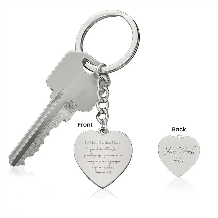 I Know the Plans Silver Metal Key Ring in Gift Tin - Jeremiah 29:11