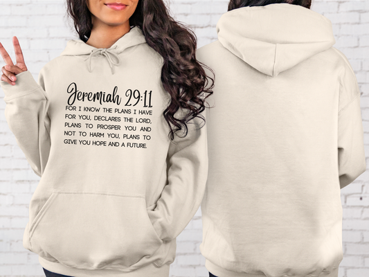 Jeremiah 29 11, Bible Verse Hoodie, Gospel Hoodie, Unisex Heavy Blend Hooded Sweatshirt