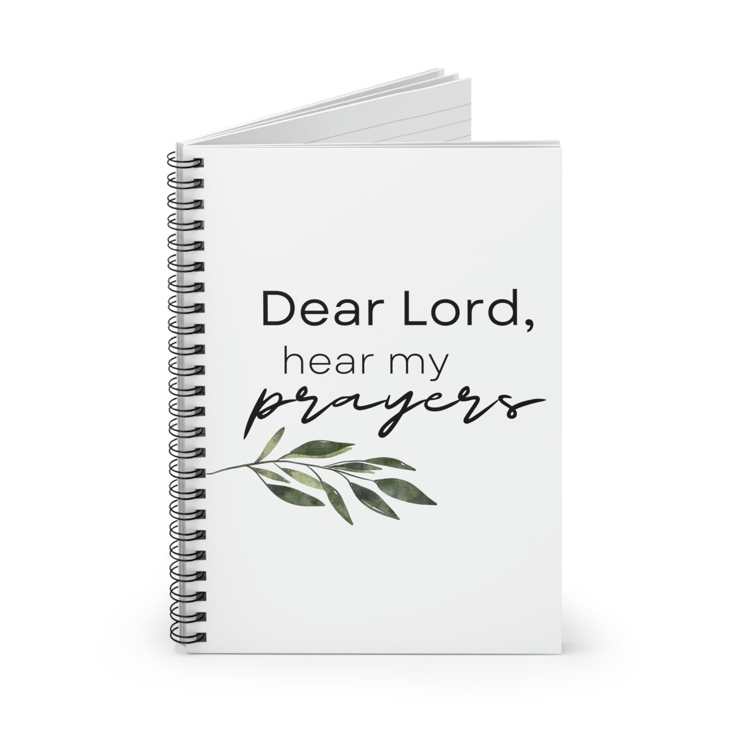 Minimalist Prayer Journal, Bible Journal, Christian Merch Spiral Notebook - Ruled Line