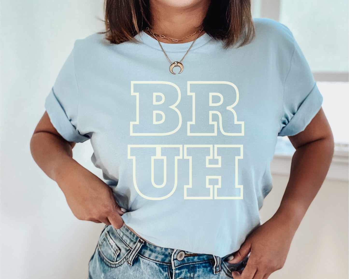 BRUH T-Shirt, Funny Mom and Dad Life Shirt for Mother's Day or Father's Day, Bella and Canvas Unisex Jersey Short Sleeve Tee