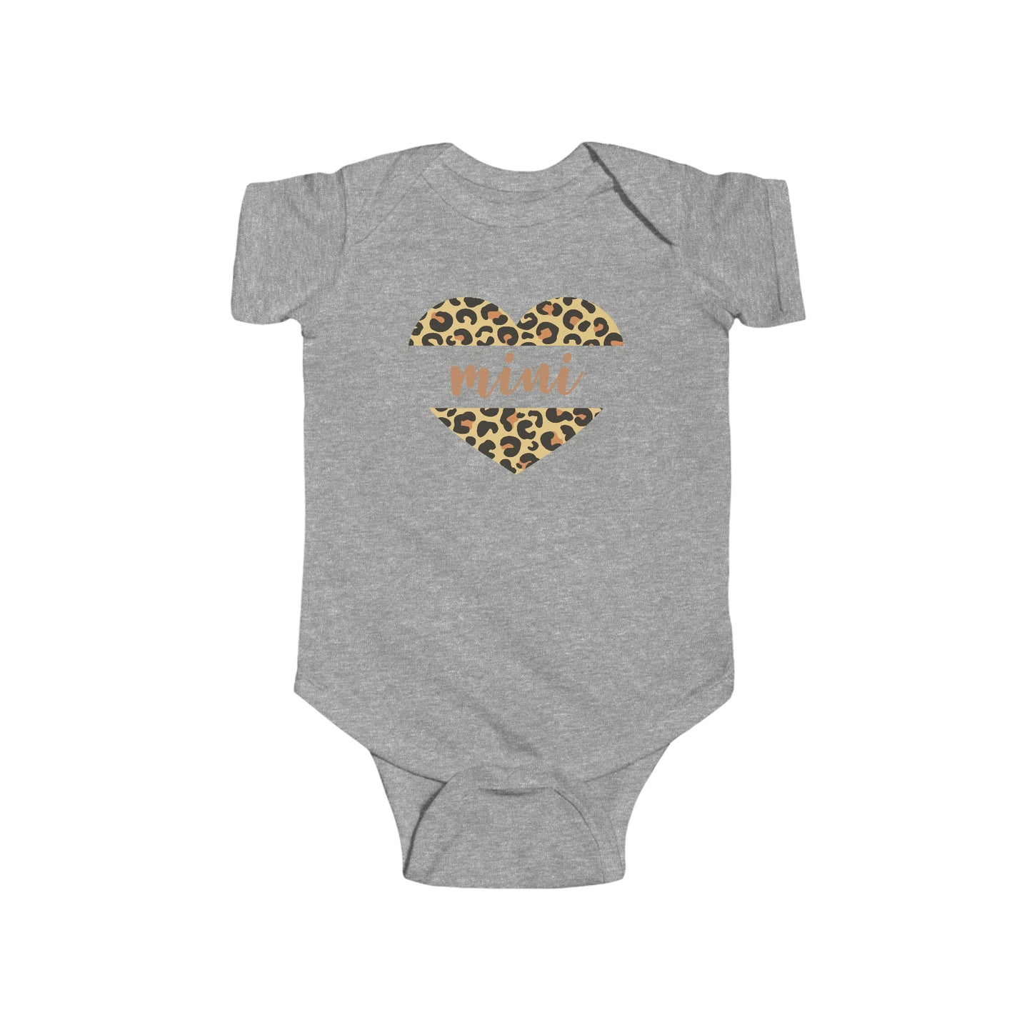 Leopard Heart Mini Infant Fine Jersey Bodysuit