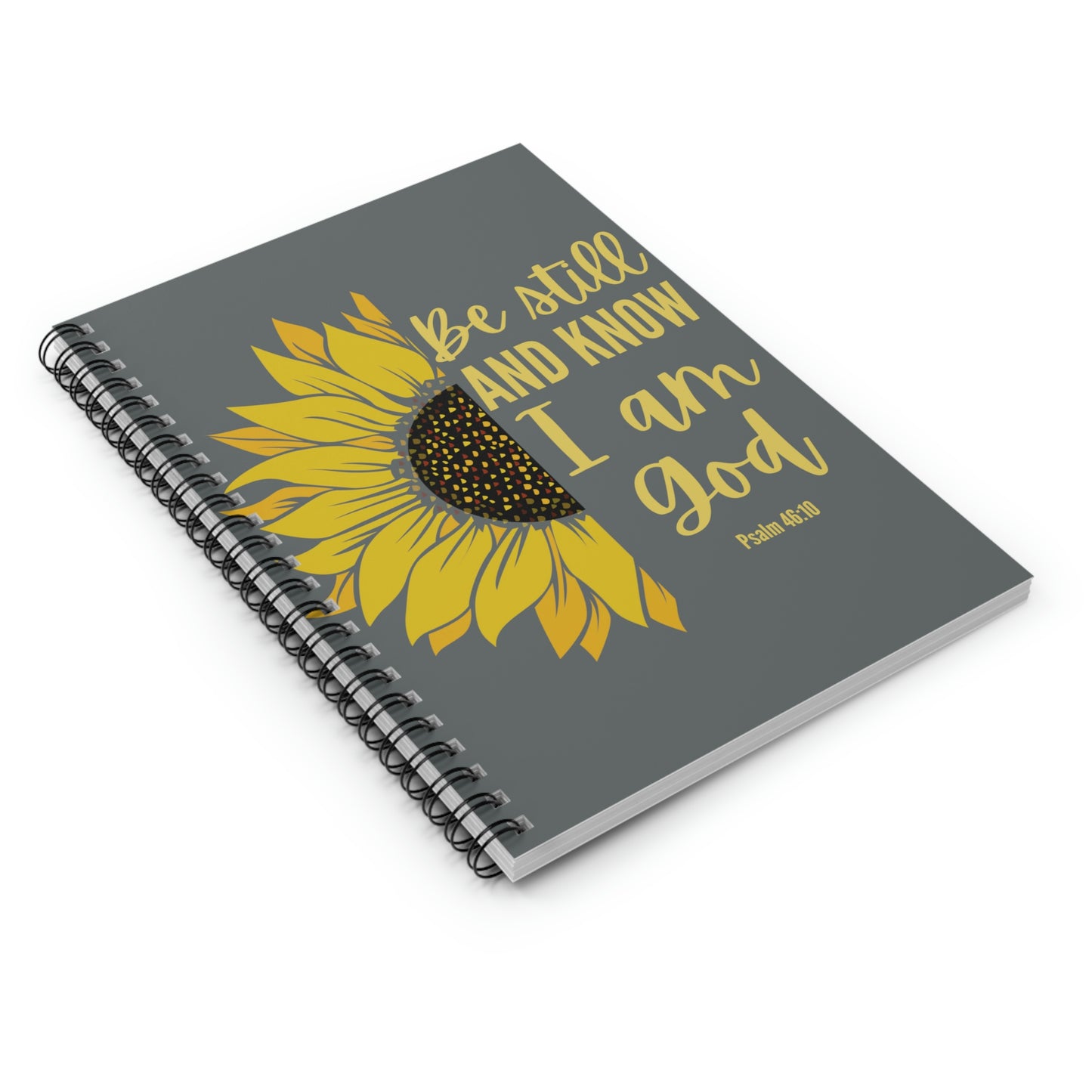 Psalm 46:10, Be Still and Know I am God Blank Notebook, Prayer Journal, Bible Study Notebook, Faith Diary, Spiral Notebook - Ruled Line