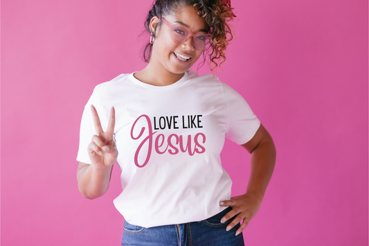 Love Like Jesus T-shirt, Christian Valentine's Day Shirt, Christian Streetwear