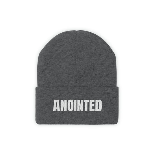 Christian Streetwear, Embroidery Christian Beanie, Trendy Hat, Jesus Beanie, Anointed Knit Beanie